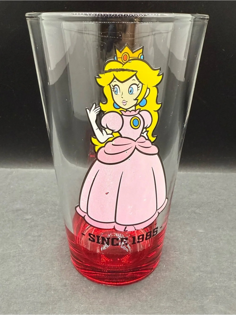 Super Mario Mario, Luigi, Princess Peach Pint Drinking Glasses Set of 3 Vintage